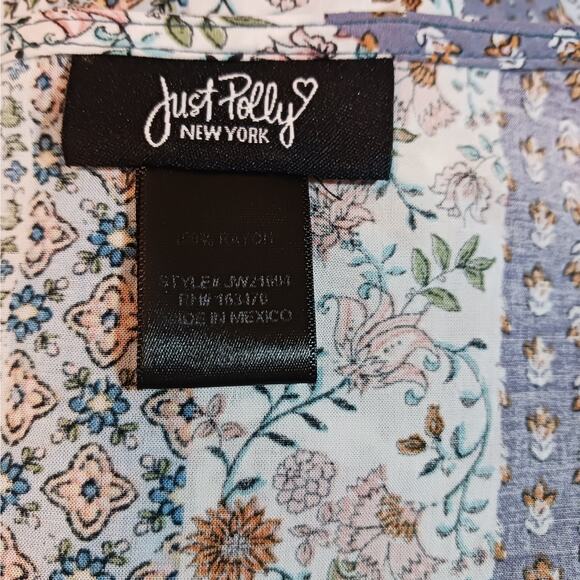 Just Polly Floral Boho Tie Top Sz Small NWOT - Picture 7 of 9